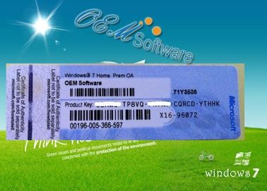 Oryginalny amerykański klucz Windows 7 Pro Oem, klucz aktywacyjny Windows 7 Home Premium Coa